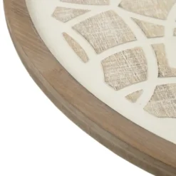Wall Plaques-Kirkland's Home Natural Carved Wood Medallion Round Wall Plaque Tan