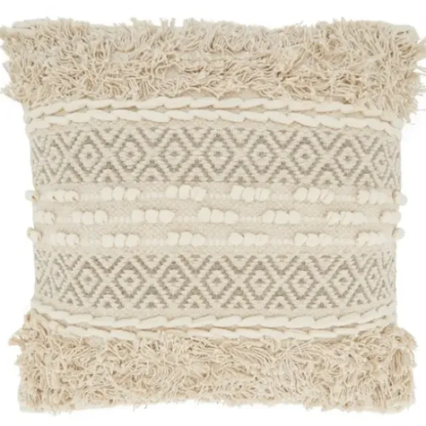 Pillows-Kirkland's Home Natural Corded Moroccan Cotton Pillow