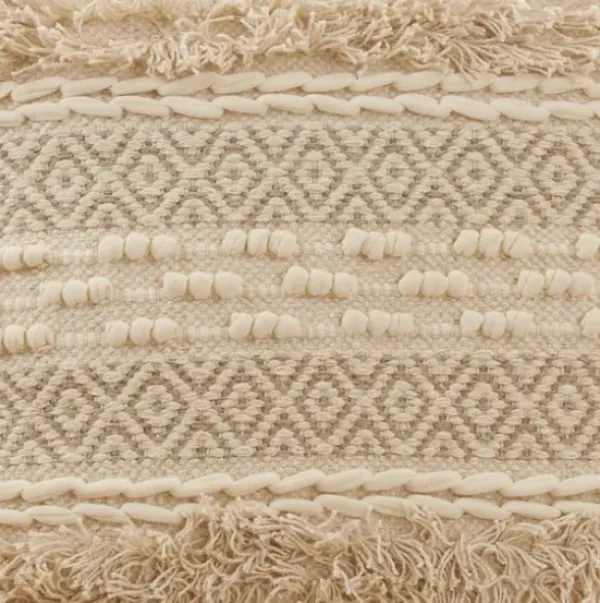 Pillows-Kirkland's Home Natural Corded Moroccan Cotton Pillow