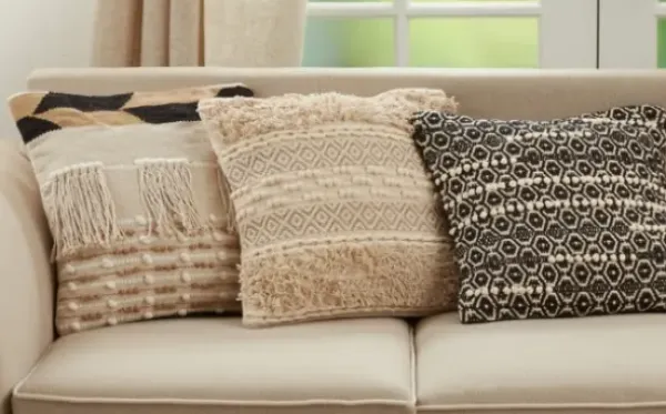 Pillows-Kirkland's Home Natural Corded Moroccan Cotton Pillow