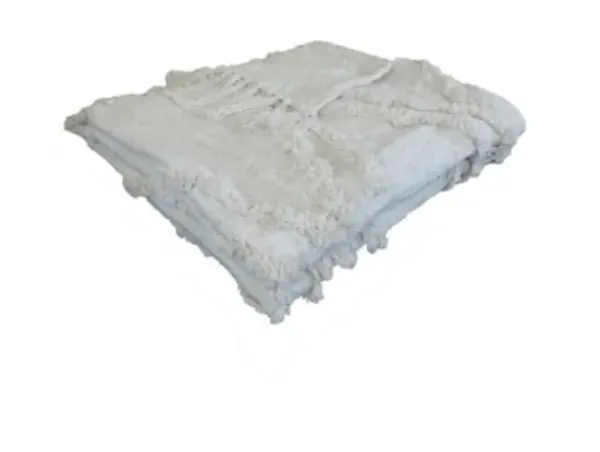 Blankets & Throws-Kirkland's Home Natural Diamond Cotton Blanket Ivory