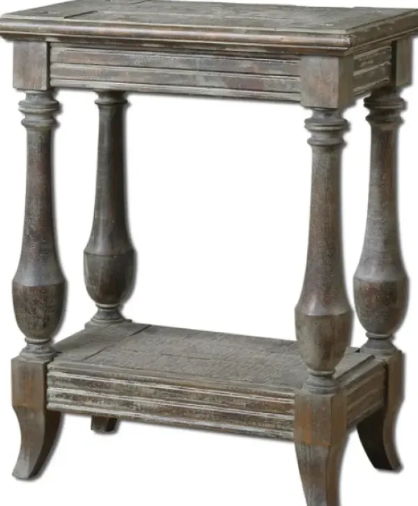 Accent & End Tables-Kirkland's Home Natural Distressed Birch Wood Accent Table