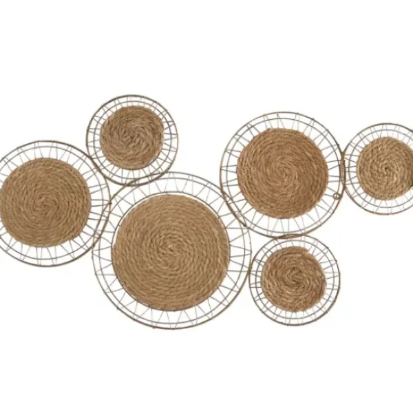 Wall Plaques-Kirkland's Home Natural Dried Bohemian Plates Wall Plaque Tan
