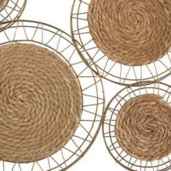 Wall Plaques-Kirkland's Home Natural Dried Bohemian Plates Wall Plaque Tan