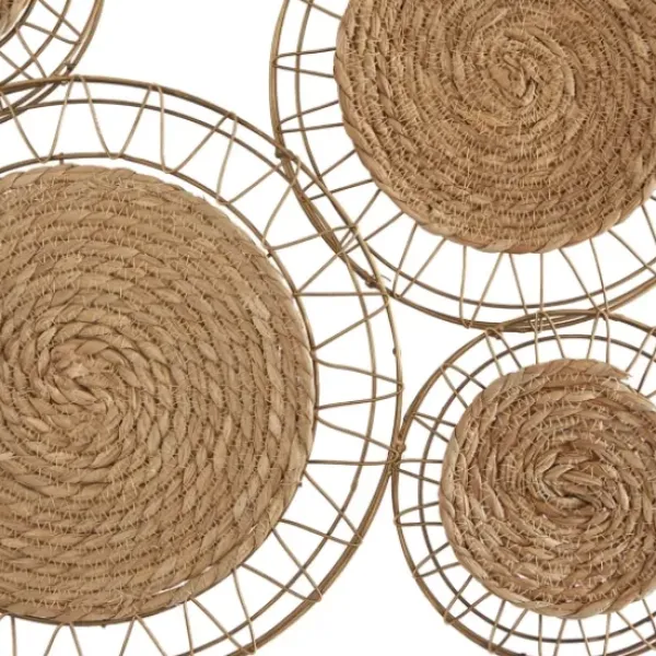 Wall Plaques-Kirkland's Home Natural Dried Bohemian Plates Wall Plaque Tan