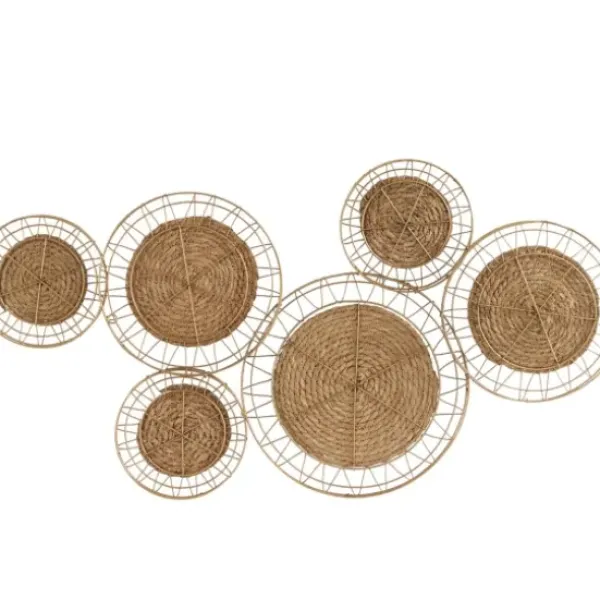 Wall Plaques-Kirkland's Home Natural Dried Bohemian Plates Wall Plaque Tan