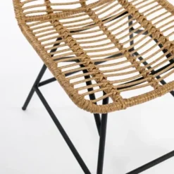 Dining Chairs-Kirkland's Home Natural Fishbone Rat Dining Chair Tan