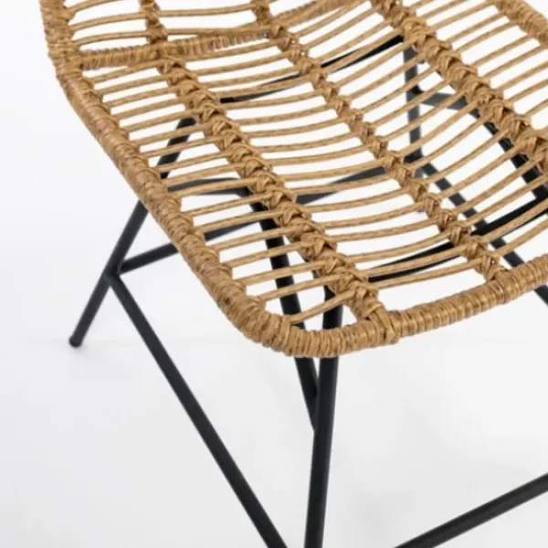 Dining Chairs-Kirkland's Home Natural Fishbone Rat Dining Chair Tan