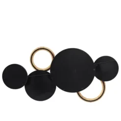 Wall Plaques-Kirkland's Home Natural Floating Disks Bamboo Wall Plaque Tan/Black