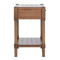 Accent & End Tables-Kirkland's Home Natural Geometric Industrial Pull Accent Table Brown