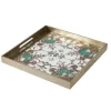 Decorative Trays-Kirkland's Home Natural Grain Wooden Risers 3-Pc. Tray Set Brown