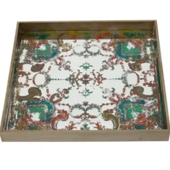 Decorative Trays-Kirkland's Home Natural Grain Wooden Risers 3-Pc. Tray Set Brown
