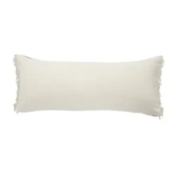 Pillows-Kirkland's Home Natural Jute Braided Stripe Lumbar Pillow Black/Tan/Ivory