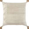 Pillows-Kirkland's Home Natural Kantha Stitch Recycled Throw Pillow Tan