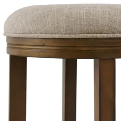 Bar Stools & Counter Height Stools-Kirkland's Home Natural Linen And Wood Bar Stool Tan
