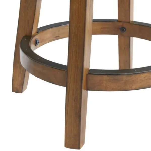 Bar Stools & Counter Height Stools-Kirkland's Home Natural Linen Barrel Base Swivel Counter Stool Set Tan