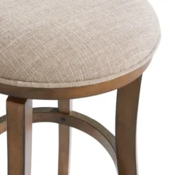 Bar Stools & Counter Height Stools-Kirkland's Home Natural Linen 2-Pc. Barrel Base Bar Stool Set Tan