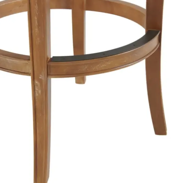 Bar Stools & Counter Height Stools-Kirkland's Home Natural Linen Upholstered Swivel Bar Stool Tan