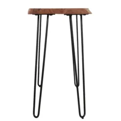 Console Tables-Kirkland's Home Natural Live Edge Hairpin Legs Console Table Tan