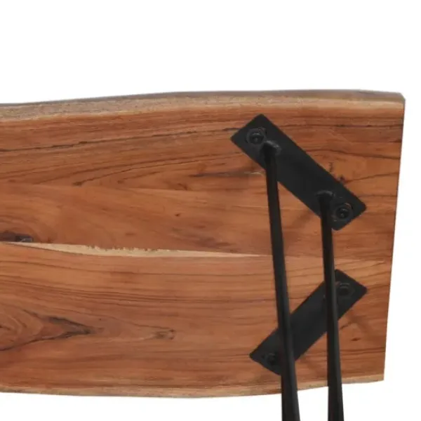 Console Tables-Kirkland's Home Natural Live Edge Hairpin Legs Console Table Tan