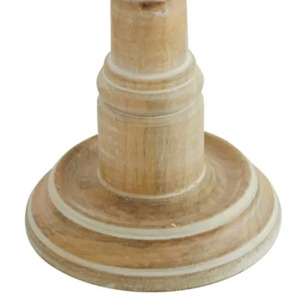 Candle Holders-Kirkland's Home Natural Mango Wood Pillar Candle Holders, Set Of 3 Brown