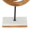 Statues & Figurines-Kirkland's Home Natural Mango Wood Rings Sculpture Brown/White
