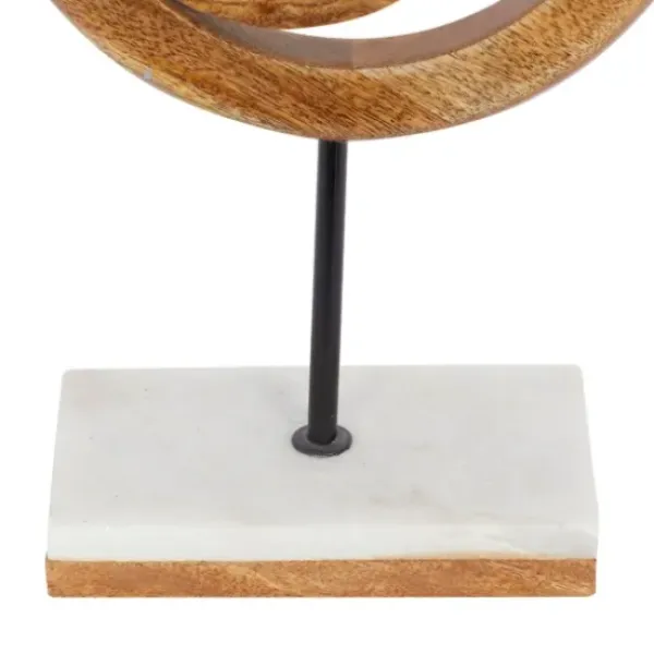 Statues & Figurines-Kirkland's Home Natural Mango Wood Rings Sculpture Brown/White
