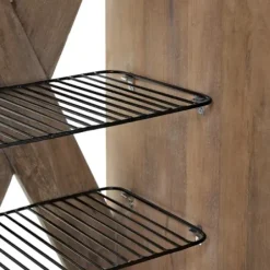 Entryway Furniture-Kirkland's Home Natural Mango Wood Shoe Cubbie