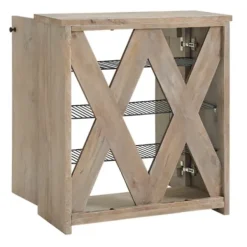 Entryway Furniture-Kirkland's Home Natural Mango Wood Shoe Cubbie