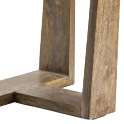 Accent & End Tables-Kirkland's Home Natural Mango Wood T-Base Accent Table