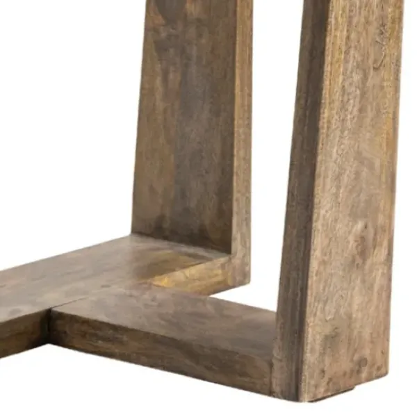 Accent & End Tables-Kirkland's Home Natural Mango Wood T-Base Accent Table