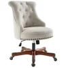 Office Furniture-Kirkland's Home Natural Miller Tufted Office Chair Tan