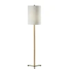 Floor Lamps-Kirkland's Home Natural Oak Wood Slim Floor Lamp White