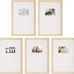 Gallery Wall Frames-Kirkland's Home Natural Offset Mat 4X6 5-Pc. Gallery Wall Set Tan