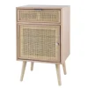 Cabinets & Sideboards-Kirkland's Home Natural Pine And Rat Single Door Cabinet Tan