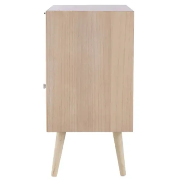 Cabinets & Sideboards-Kirkland's Home Natural Pine And Rat Single Door Cabinet Tan