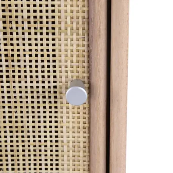 Cabinets & Sideboards-Kirkland's Home Natural Pine And Rat Single Door Cabinet Tan