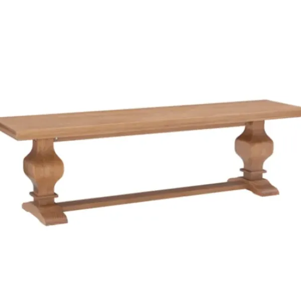 Benches & Ottomans-Kirkland's Home Natural Pine Wood Knotted Column Bench Tan