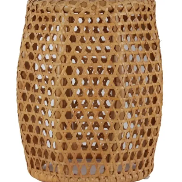 Accent & End Tables-Kirkland's Home Natural Rat Drum 2-Pc. Accent Table Set Tan