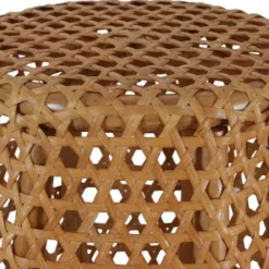Accent & End Tables-Kirkland's Home Natural Rat Drum 2-Pc. Accent Table Set Tan