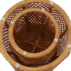 Accent & End Tables-Kirkland's Home Natural Rat Drum 2-Pc. Accent Table Set Tan