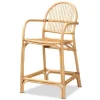 Bar Stools & Counter Height Stools-Kirkland's Home Natural Rat Woven Seat Counter Stool Tan
