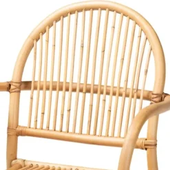 Bar Stools & Counter Height Stools-Kirkland's Home Natural Rat Woven Seat Counter Stool Tan