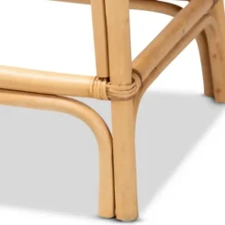 Bar Stools & Counter Height Stools-Kirkland's Home Natural Rat Woven Seat Counter Stool Tan