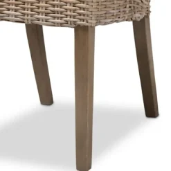 Dining Chairs-Kirkland's Home Natural Rattan High Back Dining Chairs, Set Of 2 Brown