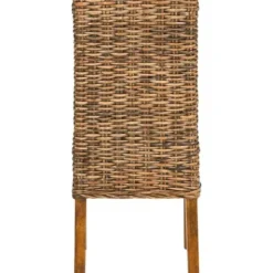 Dining Chairs-Kirkland's Home Natural Rattan Wood Woven 2-Pc. Dining Chair Set Brown