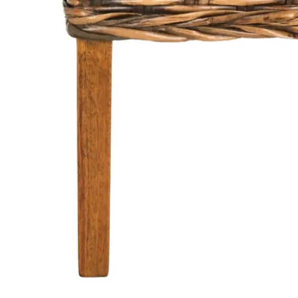 Dining Chairs-Kirkland's Home Natural Rattan Wood Woven 2-Pc. Dining Chair Set Brown
