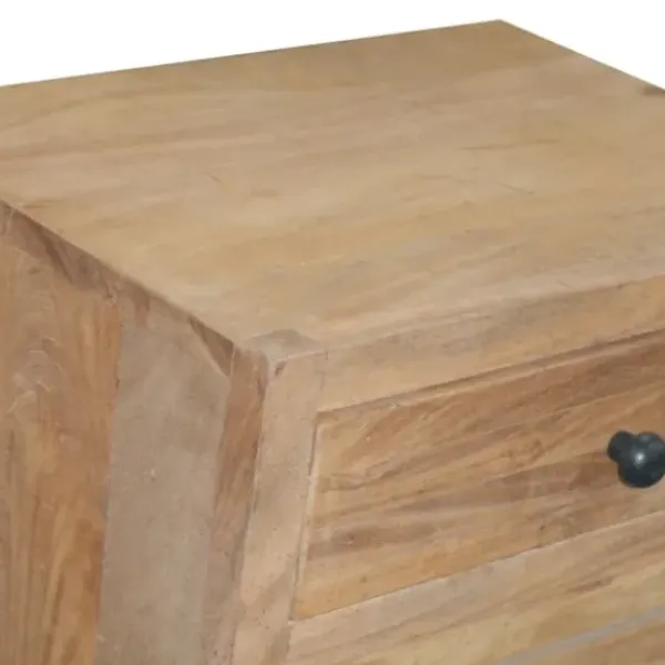 Nightstands-Kirkland's Home Natural Reclaimed Wood Diagonal Slats Nights D Tan