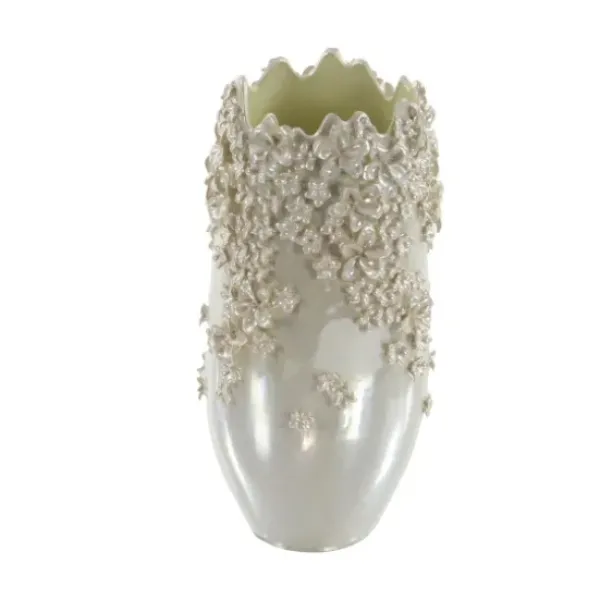 Vases-Kirkland's Home Natural Rimmed Onyx Urn Vase Black