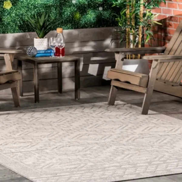 Outdoor Rugs-Kirkland's Home Natural Sand Dollar Outdoor Accent Rug Tan/Ivory